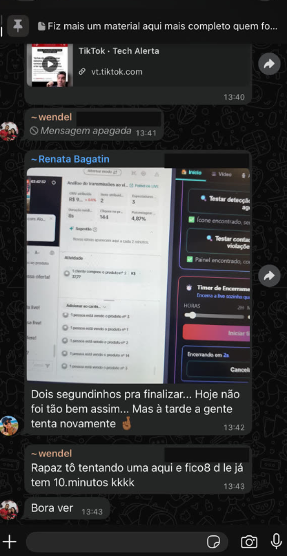 Painel de live gravada